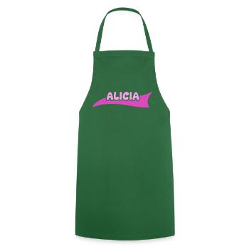 Geschenk für Alicia - Kochschürze - Grün - Vorne - AI Model Male 185 dark (185cm)