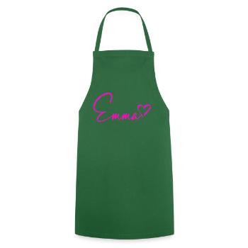 Emma Signatur Neon Pink - Kochschürze - Grün - Vorne - AI Model Male 185 dark (185cm)