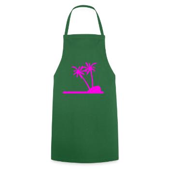 Palm trees - Cooking Apron - green - Front - AI Model Male 185 dark (185cm)