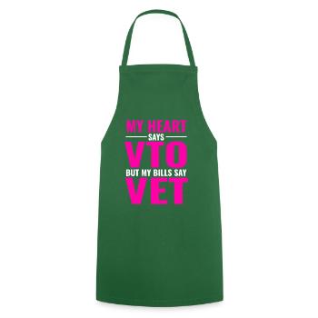 Heart Says VTO, Bills Say Vet - Cooking Apron - green - Front - AI Model Male 185 dark (185cm)