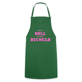 Put A Bell On Your Bicycle – Pink Typo Statement - Cooking Apron - green - Front - AI Model Male 185 dark (185cm)
