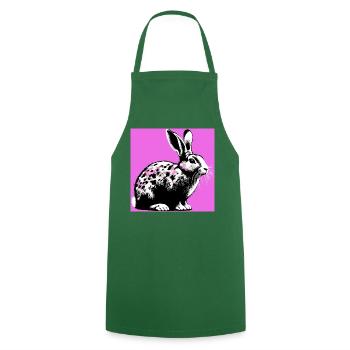rabbit - Cooking Apron - green - Front - AI Model Male 185 dark (185cm)