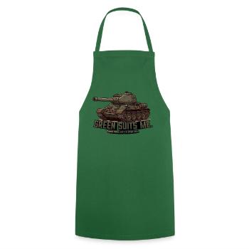 Char T-34 – Me convient vert - Tablier de cuisine - vert foncé - Devant - AI Model Male 185 dark (185cm)