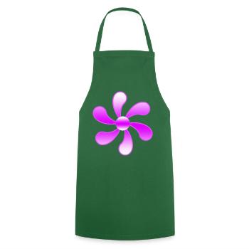 Flowers - Cooking Apron - green - Front - AI Model Male 185 dark (185cm)