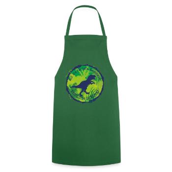 Dino Adventure Finally School T-Rex – Schoolchild - Cooking Apron - green - Front - AI Model Male 185 dark (185cm)