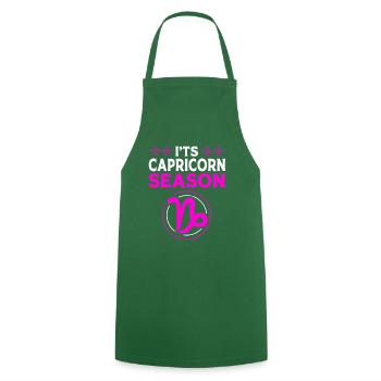 Zodiac sign Capricorn - Cooking Apron - green - Front - AI Model Male 185 dark (185cm)