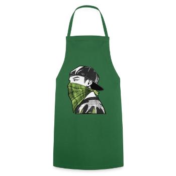 Green bandana and streetwear cap - Cooking Apron - green - Front - AI Model Male 185 dark (185cm)