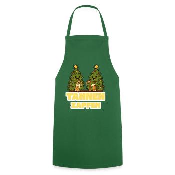 Tannen Zapfen Bierduo - Kochschürze - Grün - Vorne - AI Model Male 185 dark (185cm)