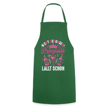 Prinzessin mit Krone, Gin & Wodka – Pink - Kochschürze - Grün - Vorne - AI Model Male 185 dark (185cm)