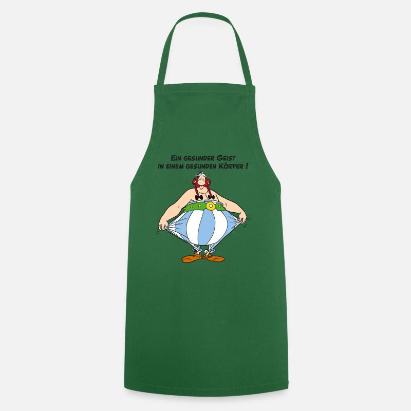 Obelix Ein gesunder Geist - Tablier de cuisine - vert foncé