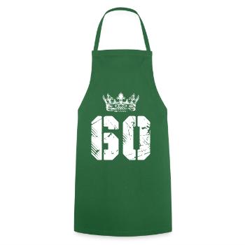 60 Number crown - Cooking Apron - green - Front - AI Model Male 185 dark (185cm)
