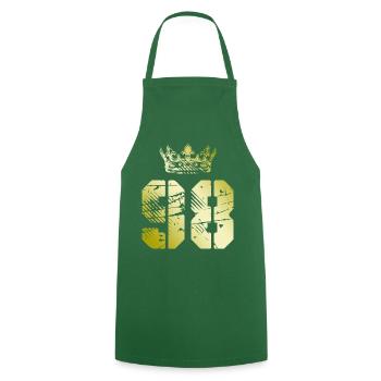 98 Couronne numérique - Tablier de cuisine - vert foncé - Devant - AI Model Male 185 dark (185cm)