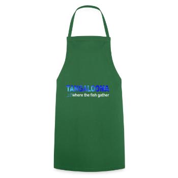 Tangalooma, where the fish gather - Cooking Apron - green - Front - AI Model Male 185 dark (185cm)