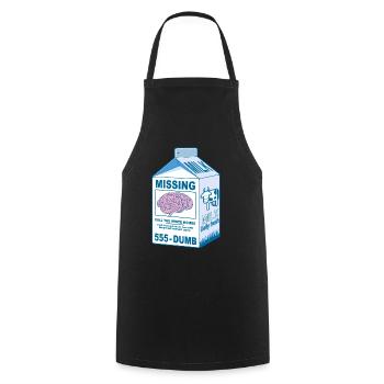 Missing brain - Cooking Apron - black - Front - AI Model Male 185 dark (185cm)
