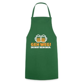 geh weg du bist kein bier - Kochschürze - Grün - Vorne - AI Model Male 185 dark (185cm)