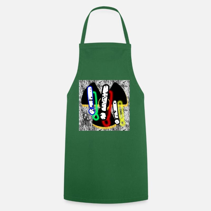 Three Exclamation Marks (3 !!!) - Image - 2023 - Cooking Apron - green