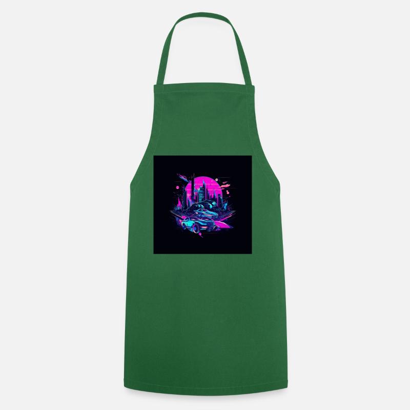 Cyber Cité - Tablier de cuisine - vert foncé