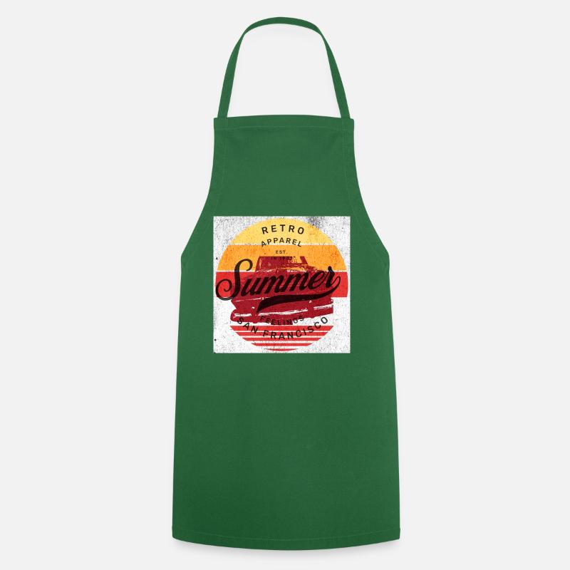 Retro Summer - Cooking Apron - green