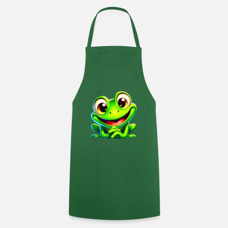Naughty Frog - Cooking Apron - green