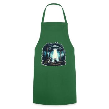 Raccoons and aliens - Cooking Apron - green - Front - AI Model Male 185 dark (185cm)