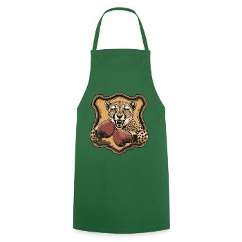 Gepard Boxer MMA Logo - Kochschürze - Grün - Vorne - AI Model Male 185 dark (185cm)