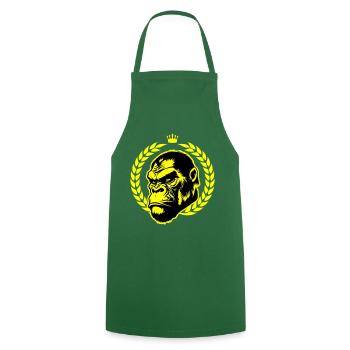 Tête de gorille - Tablier de cuisine - vert foncé - Devant - AI Model Male 185 dark (185cm)