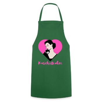Kuschel Katze mit Herz Pink für tierliebe Frauen - Kochschürze - Grün - Vorne - AI Model Male 185 dark (185cm)