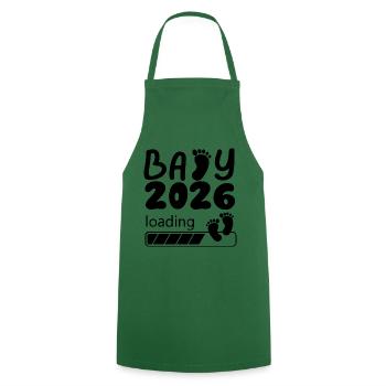 Baby 2026 Loading Footprints - Cooking Apron - green - Front - AI Model Male 185 dark (185cm)