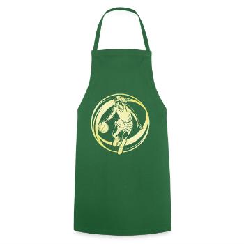 Basketball Player Basketball Player Woman - Cooking Apron - green - Front - AI Model Male 185 dark (185cm)