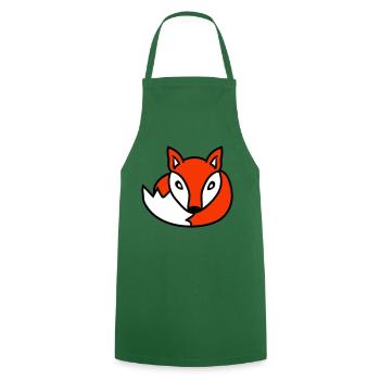 Fox Red Fox Wild Animal Clever Forest Inhabitants - Cooking Apron - green - Front - AI Model Male 185 dark (185cm)