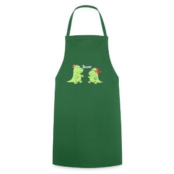 petits dinosaures - je rawr et - Tablier de cuisine - vert foncé - Devant - AI Model Male 185 dark (185cm)