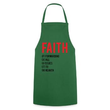 FAITH - Kochschürze - Grün - Vorne - AI Model Male 185 dark (185cm)