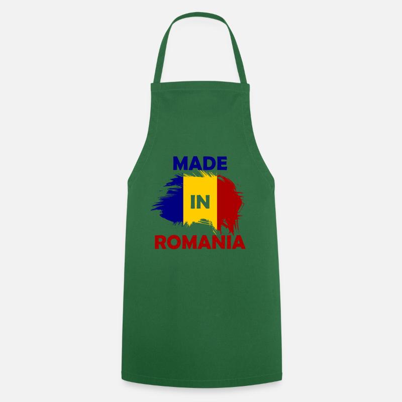made in Romania - Cooking Apron - green
