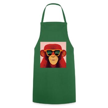 Red monkey with cool sunglasses - Cooking Apron - green - Front - AI Model Male 185 dark (185cm)
