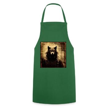 Loup-garou - Tablier de cuisine - vert foncé - Devant - AI Model Male 185 dark (185cm)