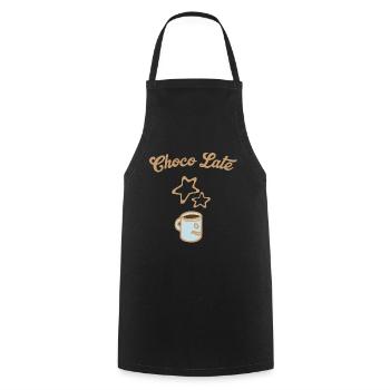 Choco late - Choco milk - Choco tard - Cooking Apron - black - Front - AI Model Male 185 dark (185cm)