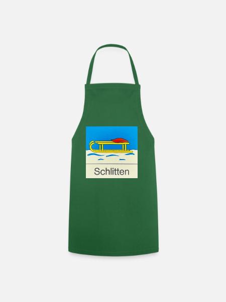 Schlitten - Kochschürze - Grün