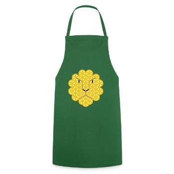 Lion of Life - SMLBEV - Cooking Apron - green - Front - AI Model Male 185 dark (185cm)