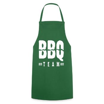 Bbq Team - Kochschürze - Grün - Vorne - AI Model Male 185 dark (185cm)