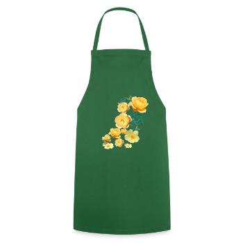 Roses, Flowers, Flower, Floral, Flower - Cooking Apron - green - Front - AI Model Male 185 dark (185cm)