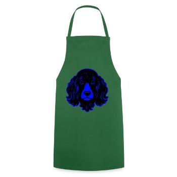 Poodle Dog Animal Portrait - Cooking Apron - green - Front - AI Model Male 185 dark (185cm)