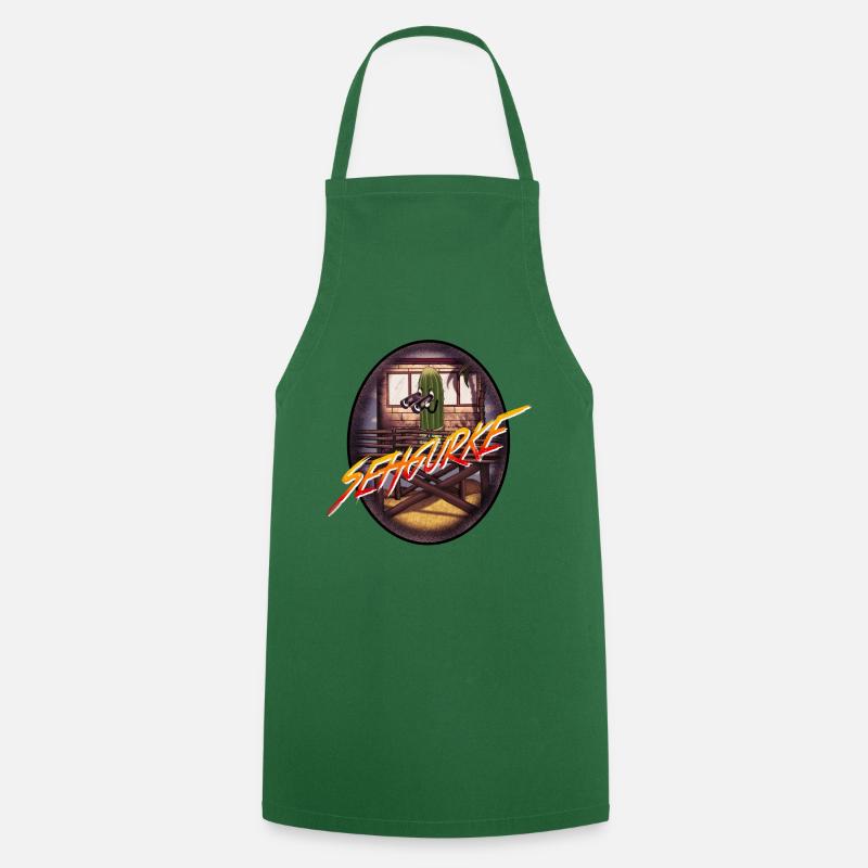 Eye cucumber - Cooking Apron - green