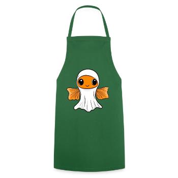 Goldfish Halloween Comic Ghost - Cooking Apron - green - Front - AI Model Male 185 dark (185cm)