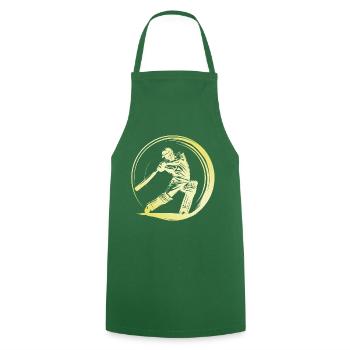 Cricket Man - Cooking Apron - green - Front - AI Model Male 185 dark (185cm)