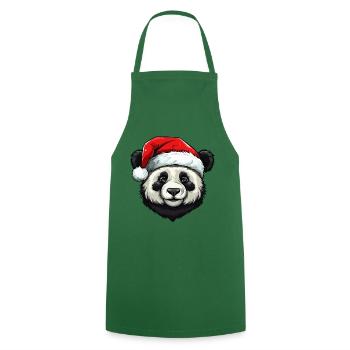 Panda Kopf Weihnachten Christmas - Kochschürze - Grün - Vorne - AI Model Male 185 dark (185cm)