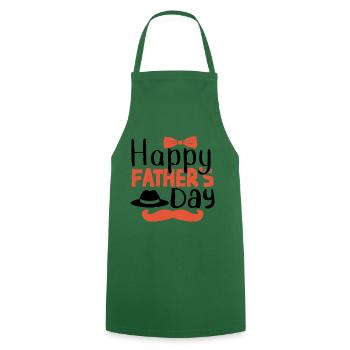 Bonne fête des pères - Tablier de cuisine - vert foncé - Devant - AI Model Male 185 dark (185cm)