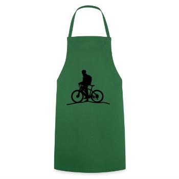 Mountain bike - Cooking Apron - green - Front - AI Model Male 185 dark (185cm)