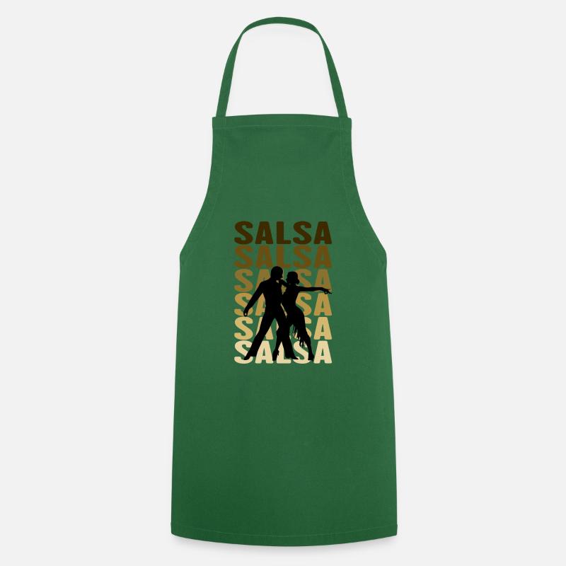 La danse salsa - Tablier de cuisine - vert foncé