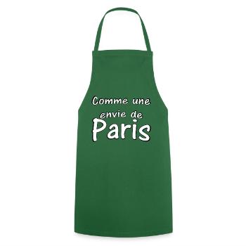 Comme une envie de Paris - Tablier de cuisine - vert foncé - Devant - AI Model Male 185 dark (185cm)