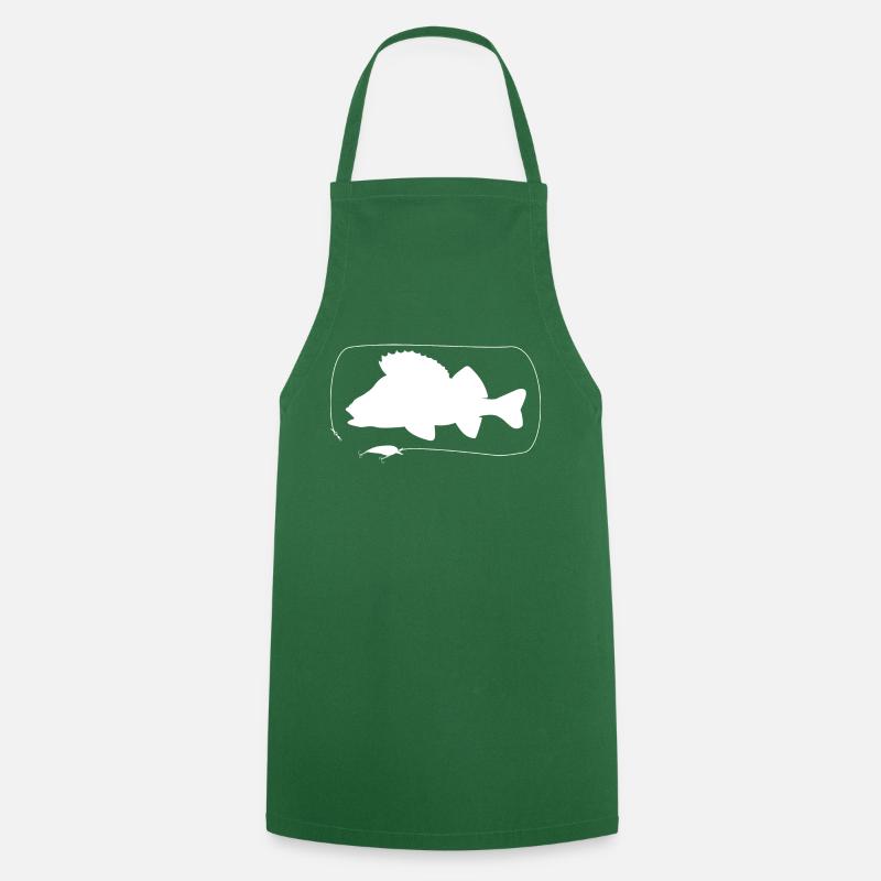 Perch with wobbler - Cooking Apron - green